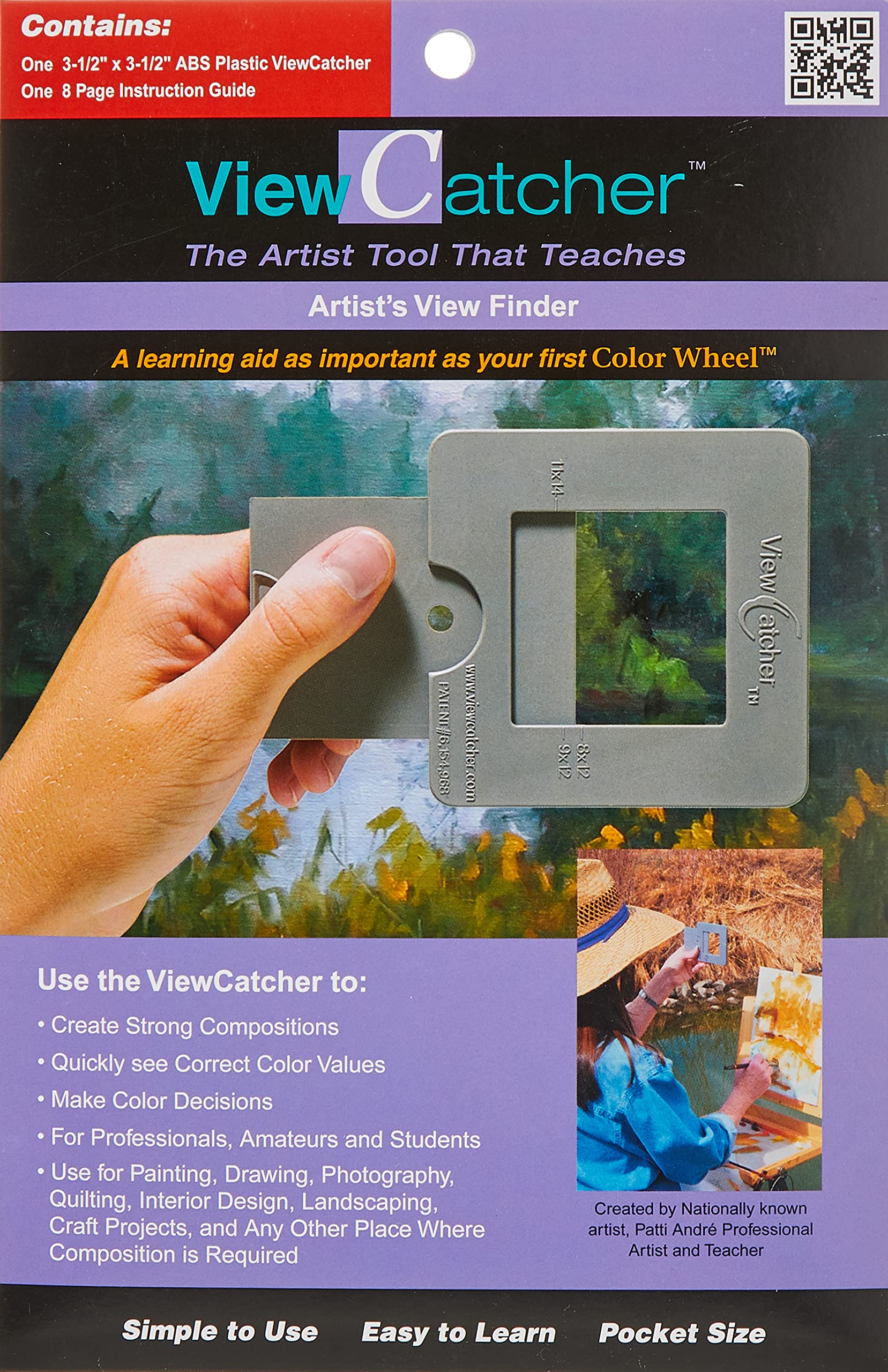 Color Wheel View Catcher close-up showing compact square profile for precise viewing.