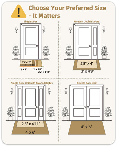 Color&Geometry door mat with low-profile non-slip backing for stable placement