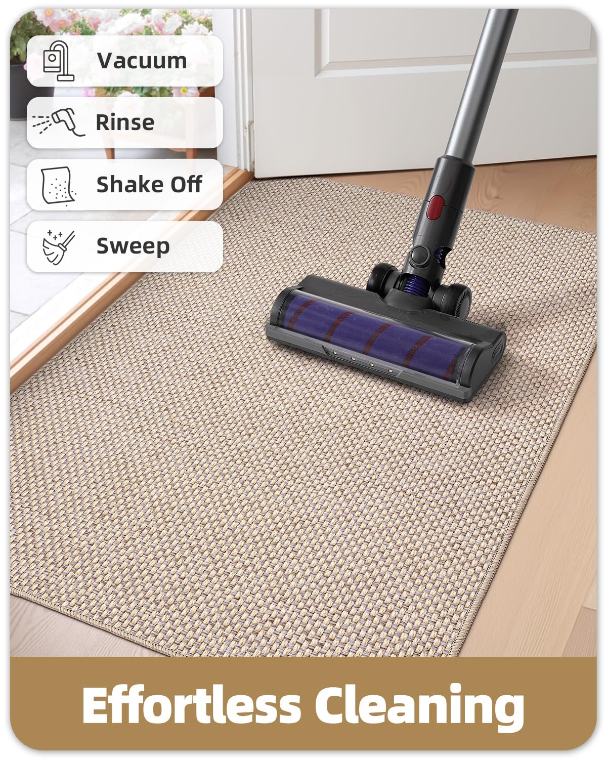 Color&Geometry mat is easy to clean with rinse and air-dry.