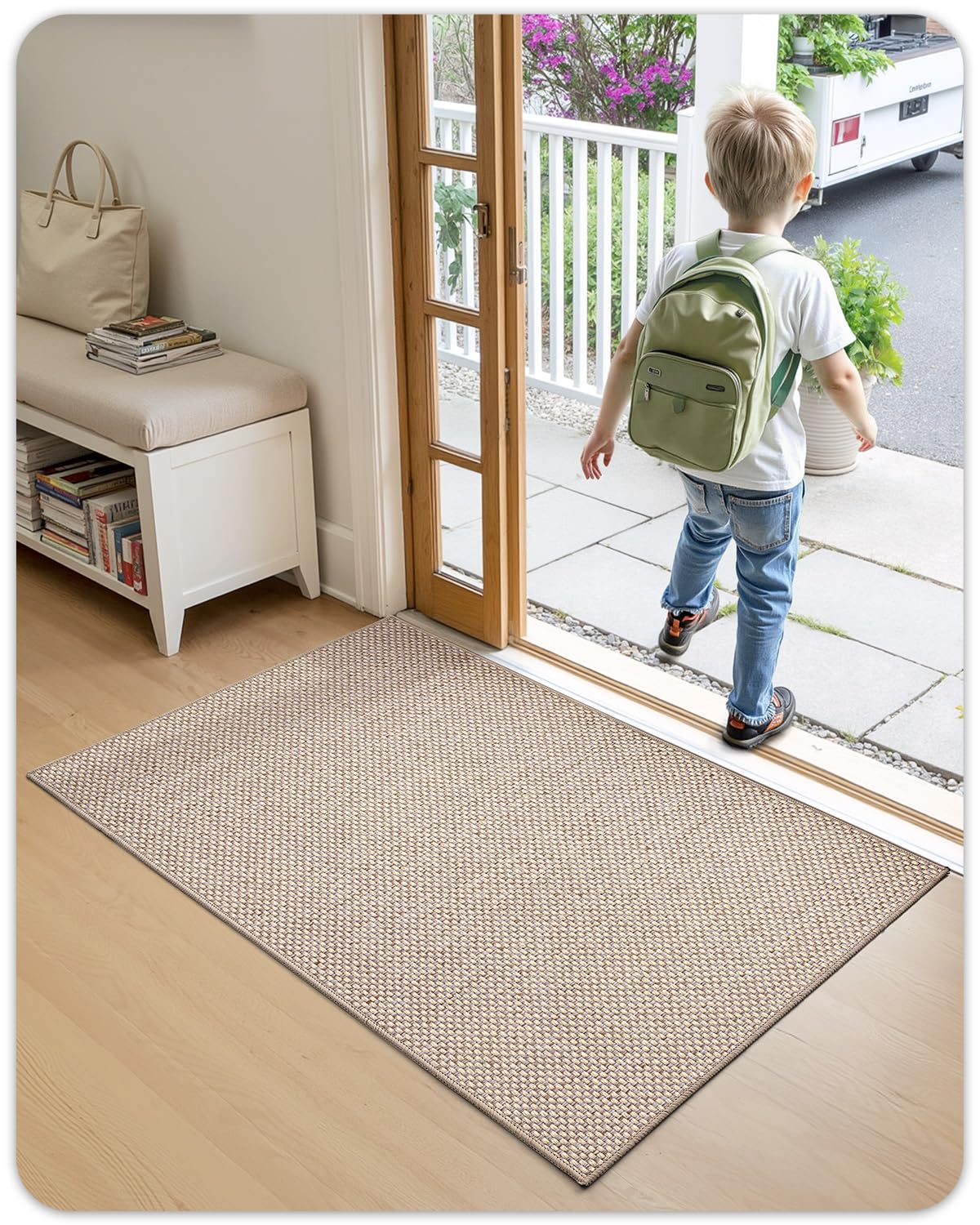 Color&Geometry mat suitable for front door, entryways, and kitchens.