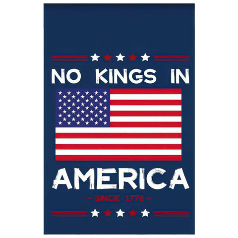 Colorato No Kings In America flag front view, double-sided design for porch display.