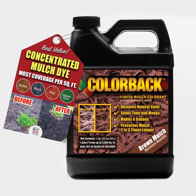 COLORBACK Brown Mulch Dye application restores mulch color.