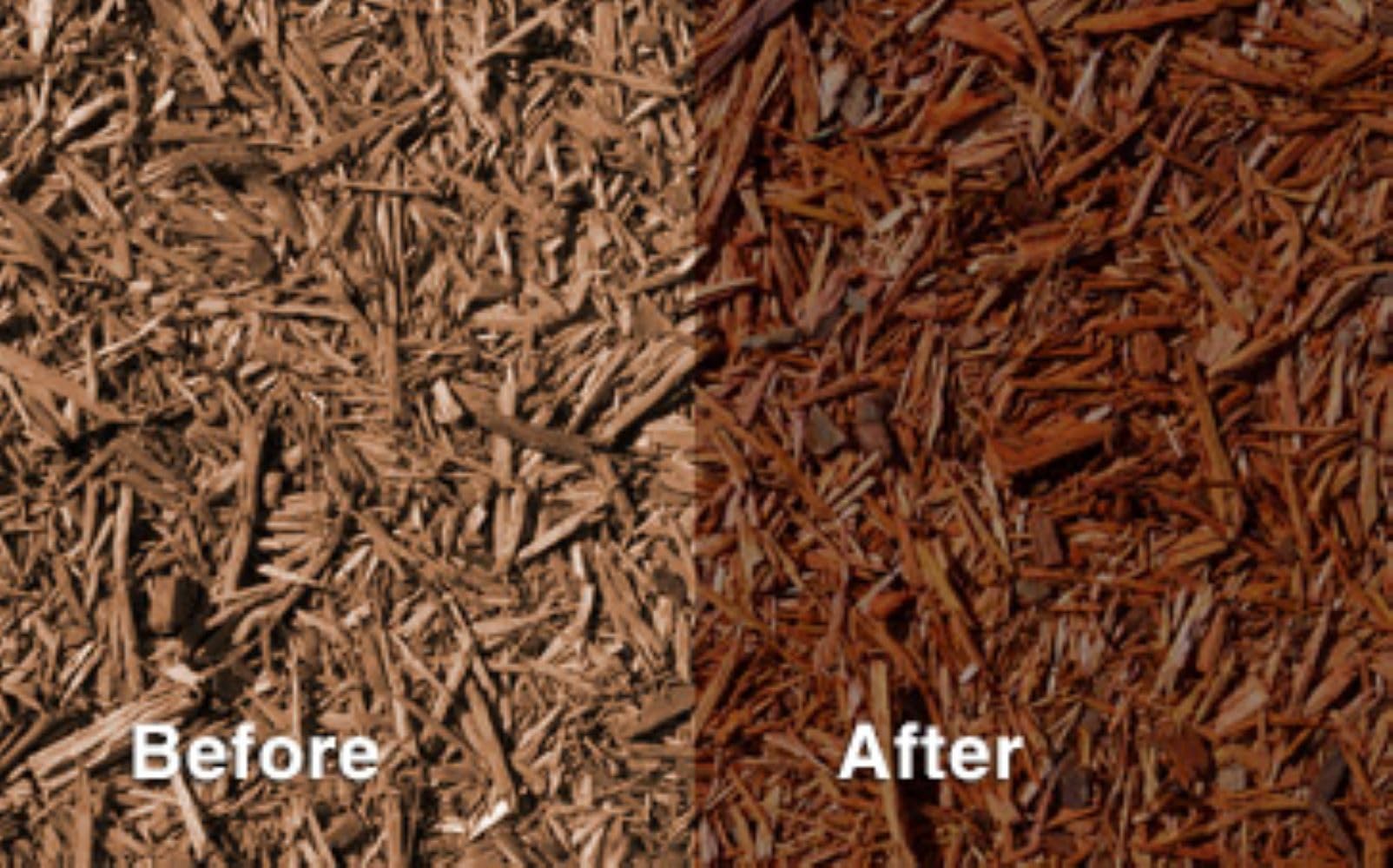 Rubber mulch gains enhanced color without harsh chemicals.