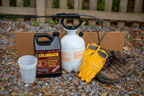 COLORBACK Rubber mulch color refresh for durable, long-lasting appearance.