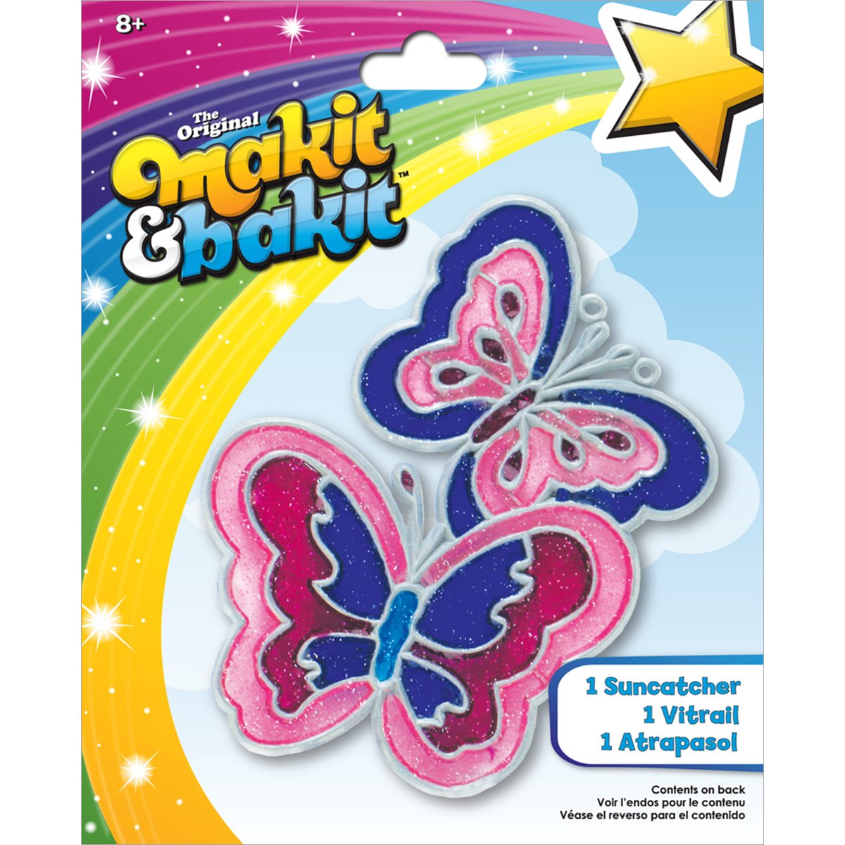 Colorbok Makeit Bakeit suncatcher glitter butterflies shimmer in sunlight to brighten windows