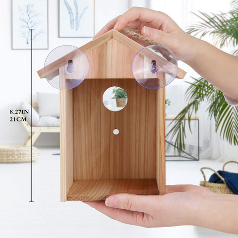 ColorfulLaVie durable wooden nesting box designed for small backyard birds.