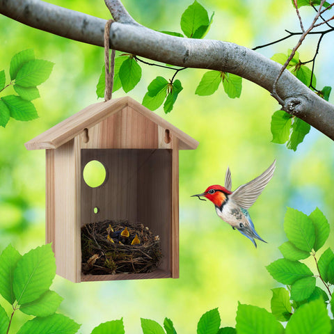 ColorfulLaVie outdoor bird house ideal gift for kids and nature lovers.
