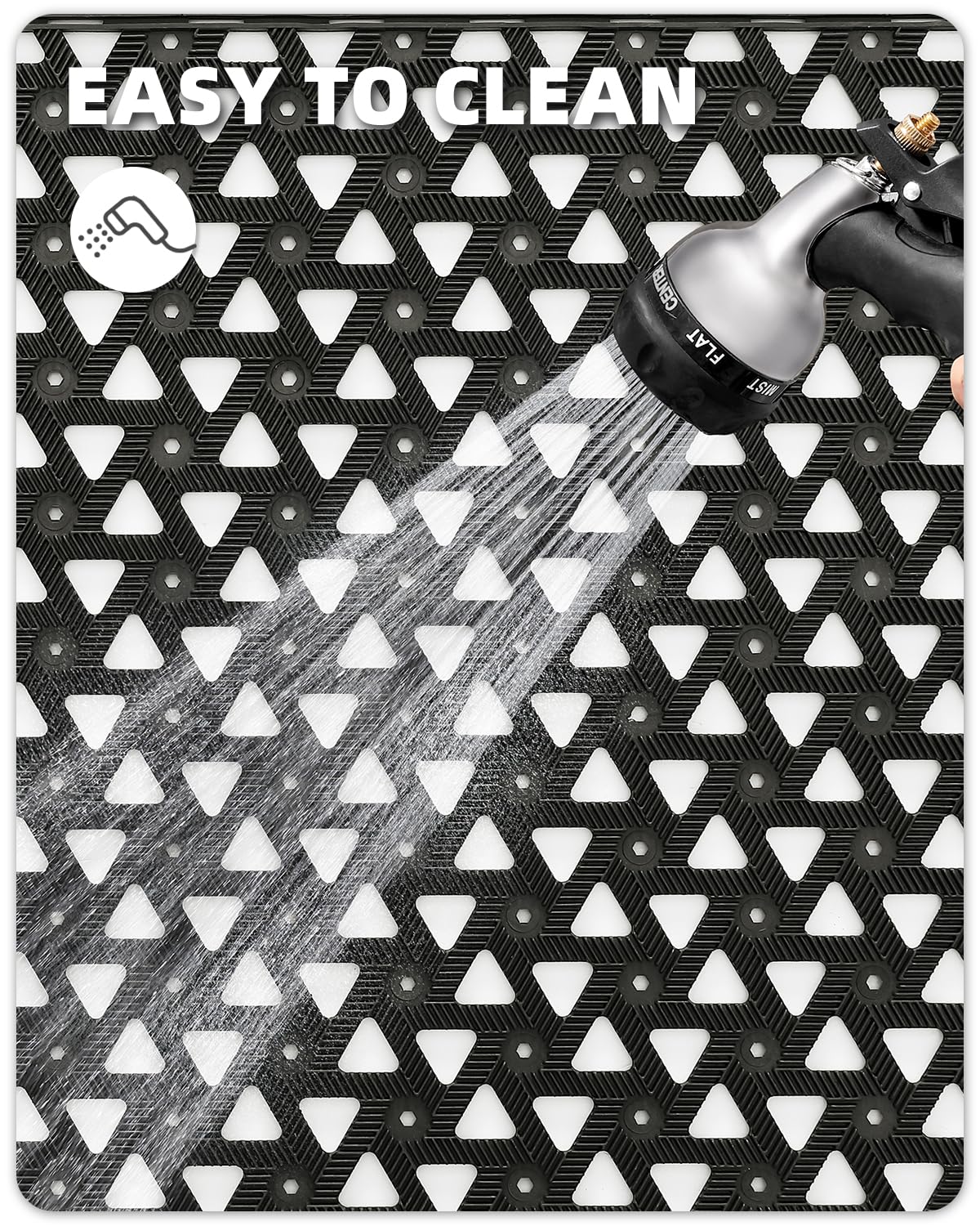 Color&Geometry 24x36 mat footprint fits most entryways for ample coverage