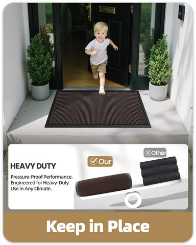 Color&Geometry 3D grid scrape design removes mud effectively.