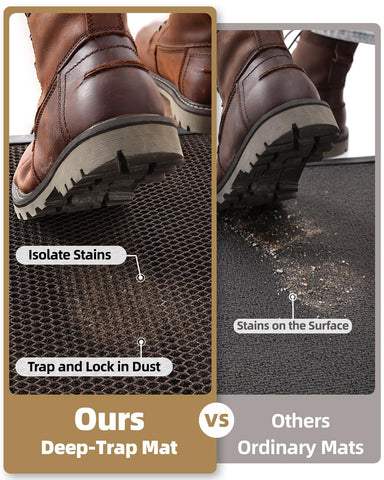 Color&Geometry all-season durability mat withstands temp extremes.