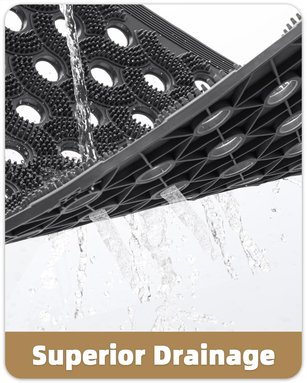 Color&Geometry all-weather mat endures sun, rain, snow with fade-resistant surface