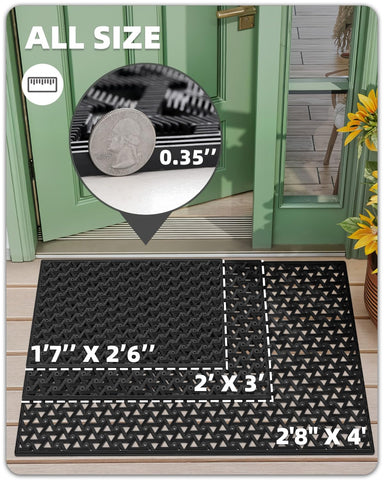 Color&Geometry mat close-up shows deep grooves trapping dirt and moisture