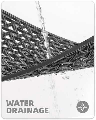 Color&Geometry dirt-trapping grooves remove moisture and debris before entry.