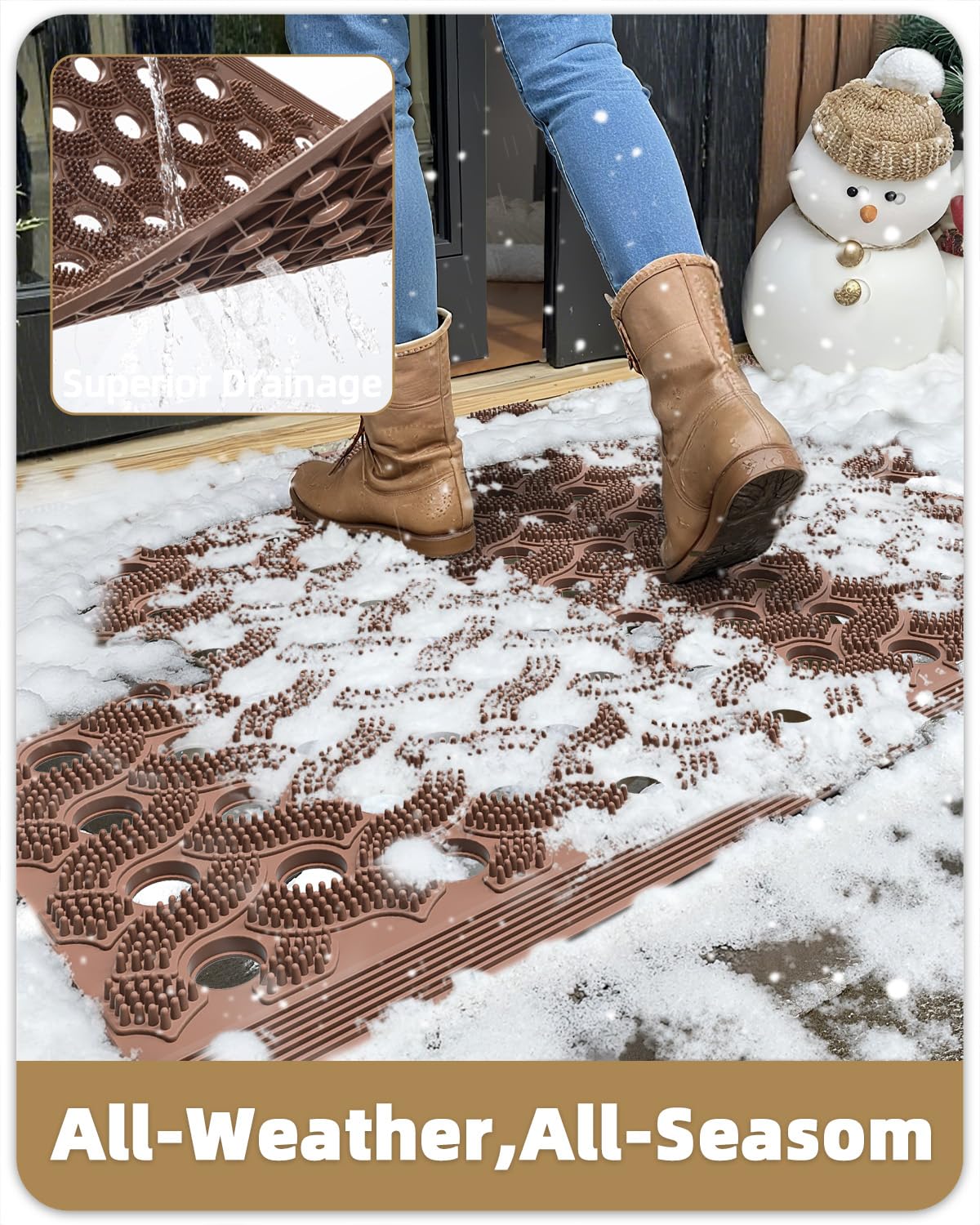 Color&Geometry mud-sand-snow scraping action at doorway.