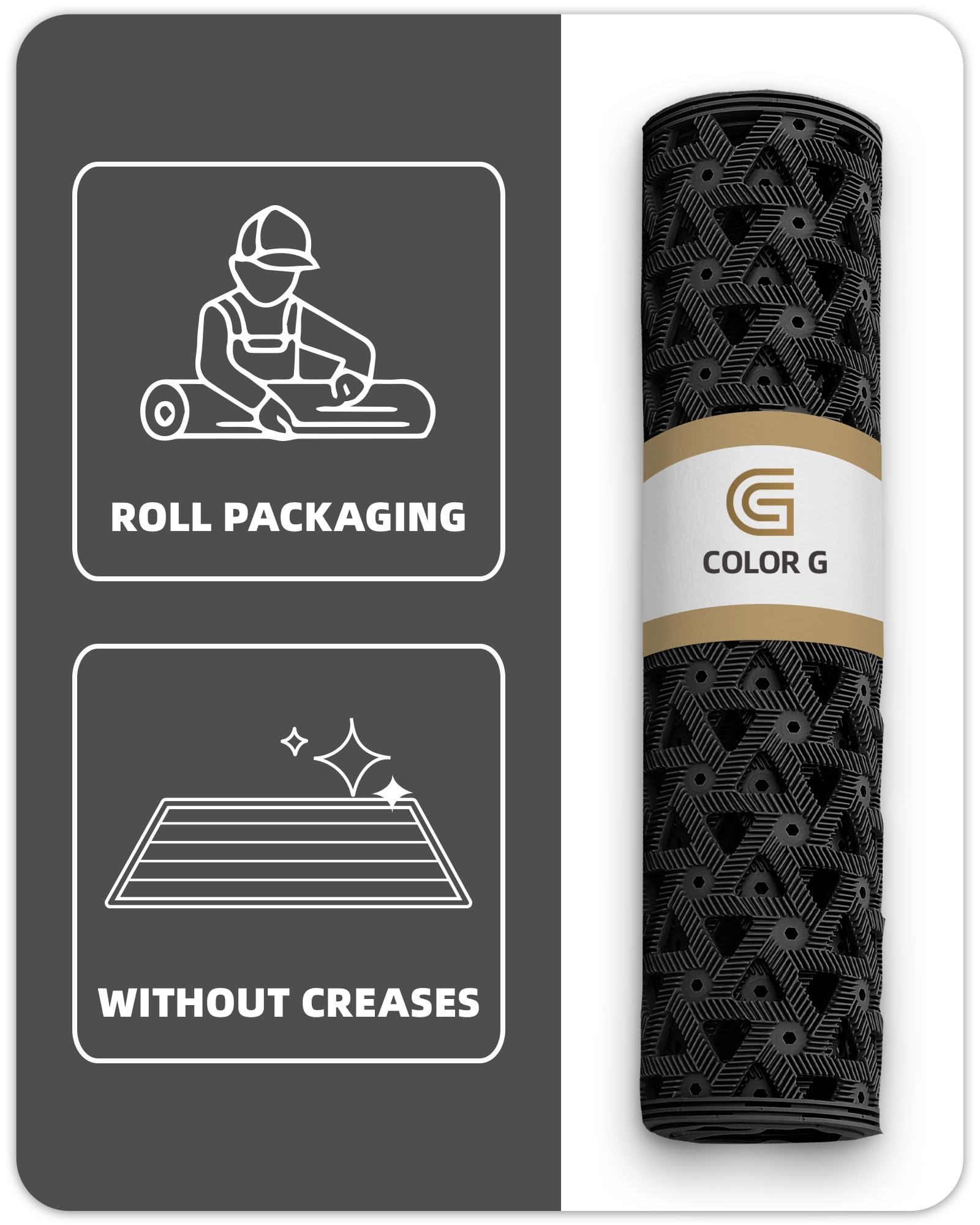 Color&Geometry 19x30 black mat fits standard entryways.