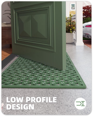 Color&Geometry entryway mat suits front doors, patios, and garages for busy spaces.