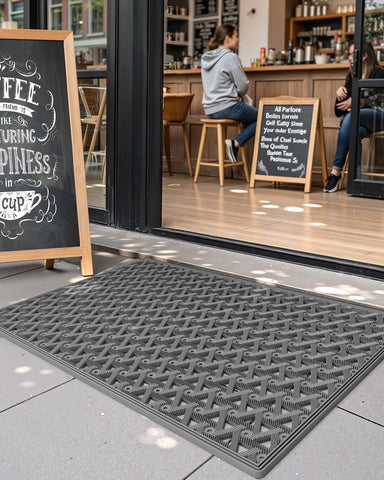 Color&Geometry door mat ideal for entryways and patios with high traffic