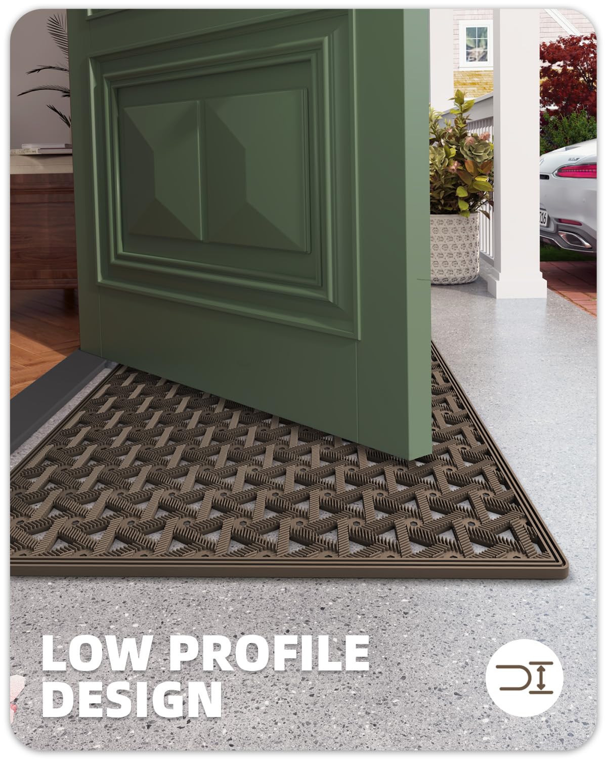 Color&Geometry high-traffic entry mat endures heavy use