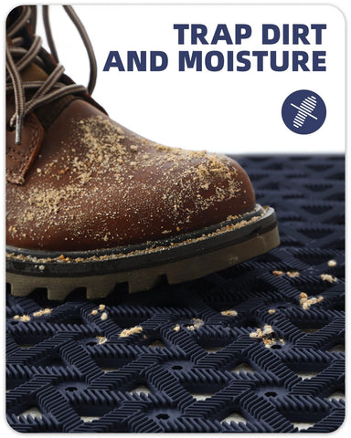 Color&Geometry door mat non-slip backing provides safer entry and weather protection.