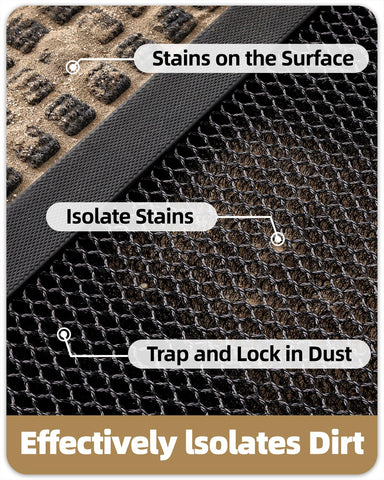 Color&Geometry easy-clean doormat shakes loose debris and hoses clean.