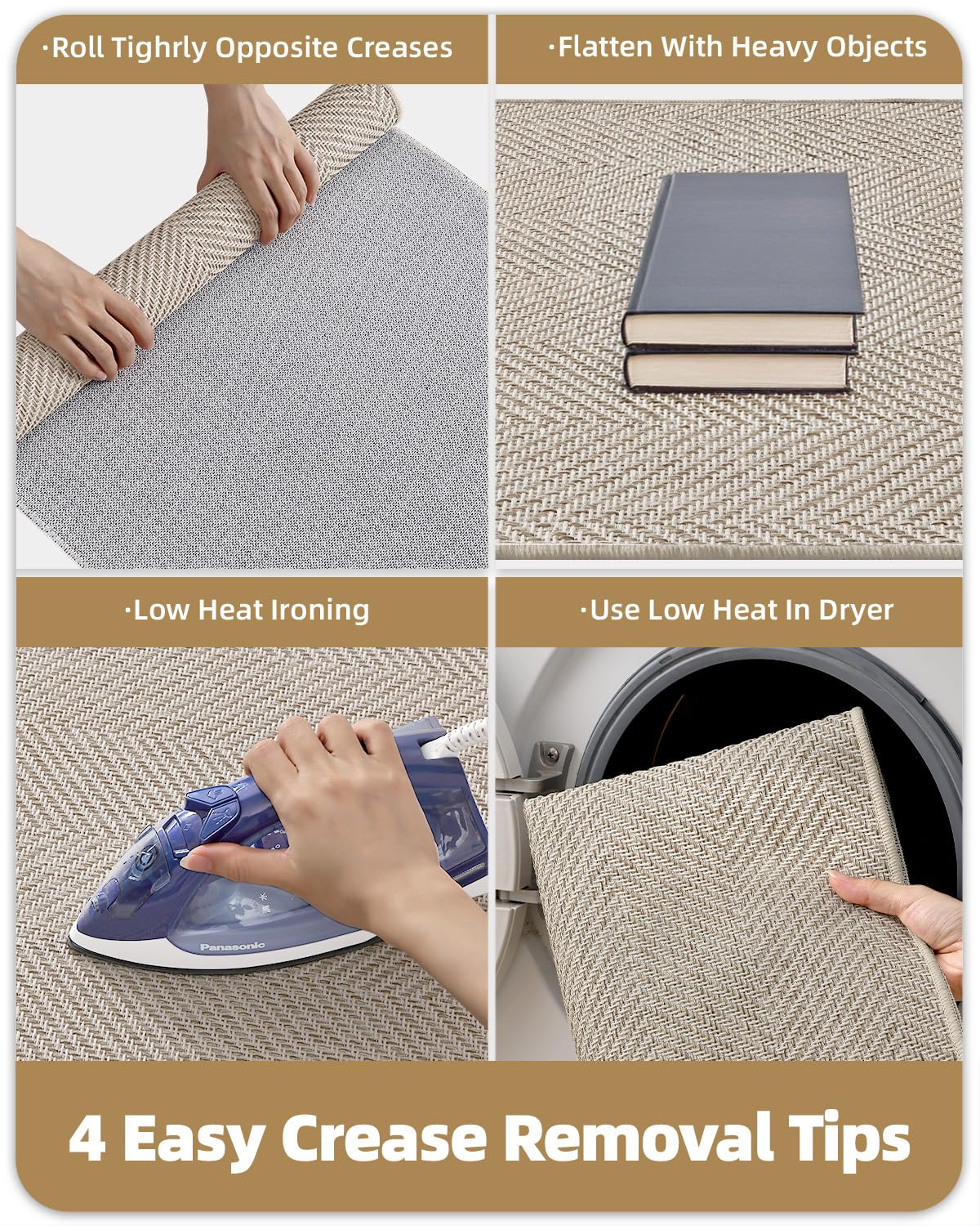 Color&Geometry entryway mat dampness-absorption helps keep floors drier.