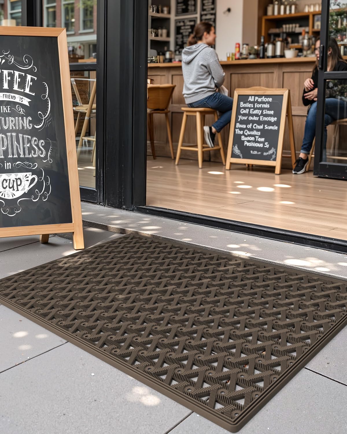 Color&Geometry front door entryway mat suitable for high-traffic areas.
