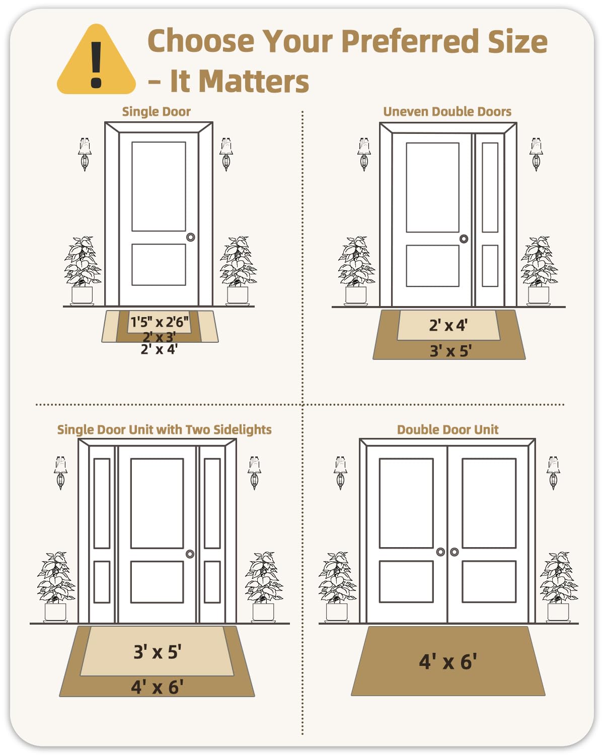Color&Geometry anti-slip backing visible for safer entry in high-traffic areas