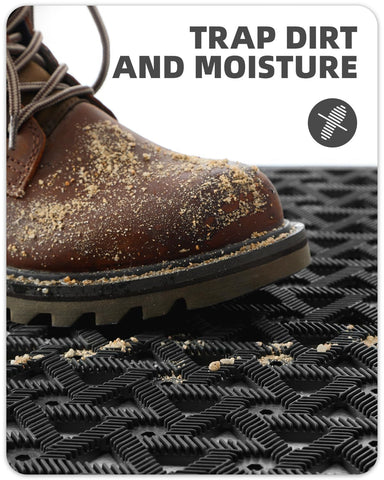 Color&Geometry heavy-duty rubber backing prevents slips and water intrusion