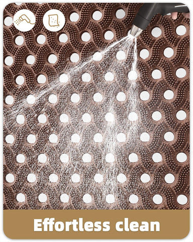 Color&Geometry hollow-nub drainage feature aids quick-dry performance.