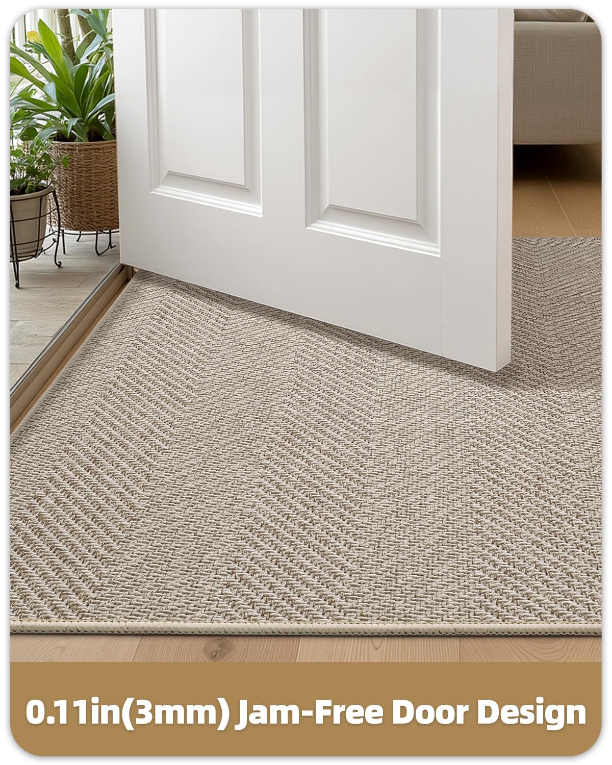 Color&Geometry machine-washable doormat in washing cycle for easy cleaning.