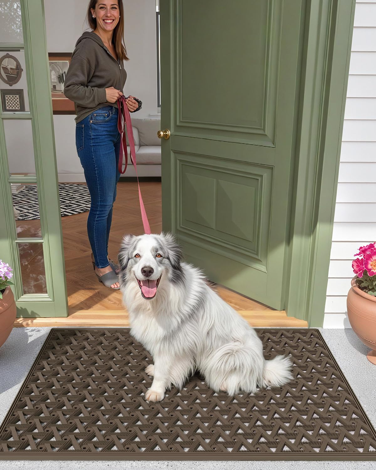 Color&Geometry non-slip backing ensures stable outdoor placement.