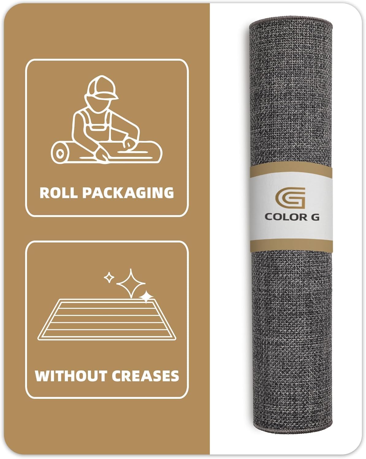 Color&Geometry non-slip rubber-backed mat stays put on slick floors.