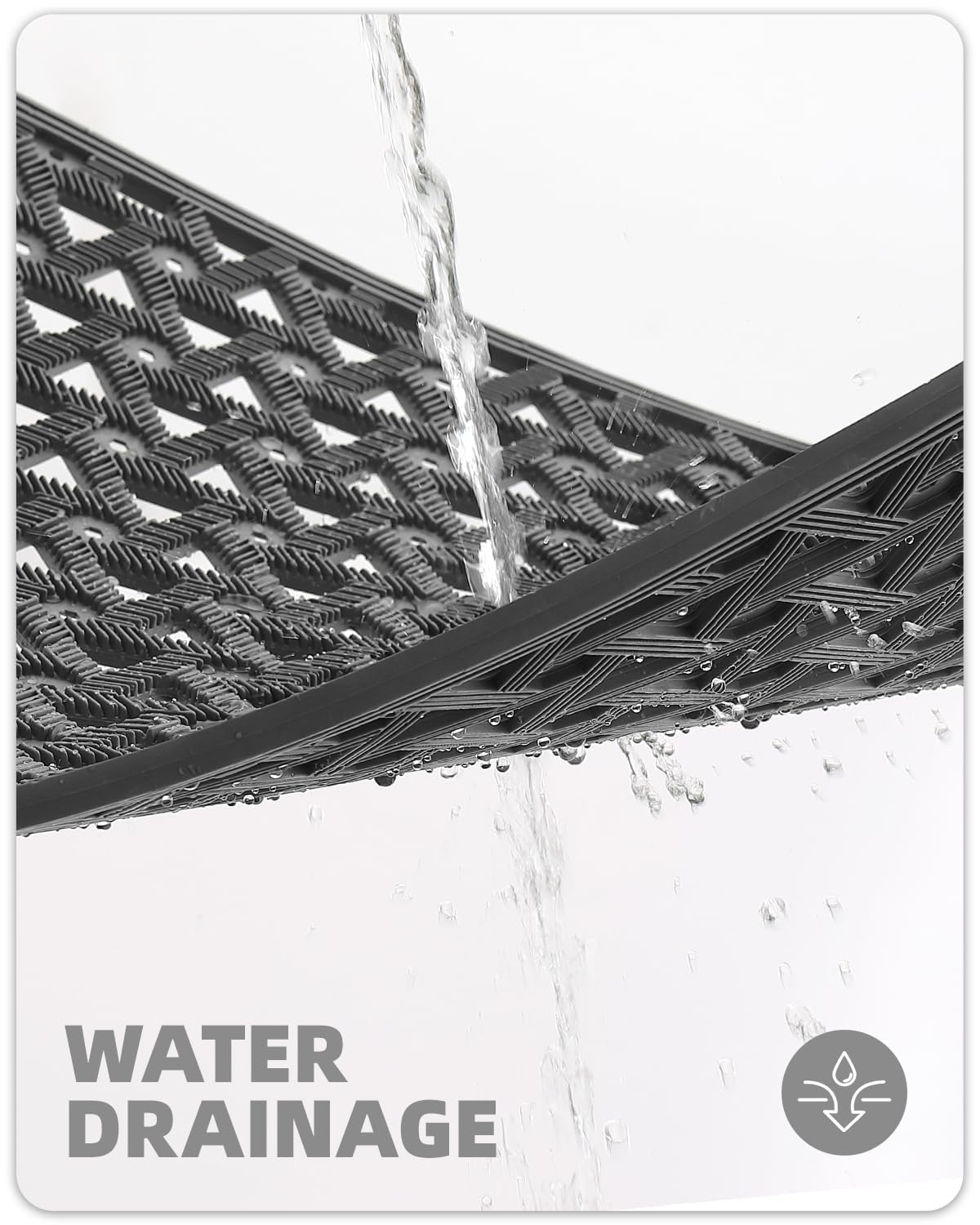 Color&Geometry outdoor all-weather mat protects floors at front and back doors
