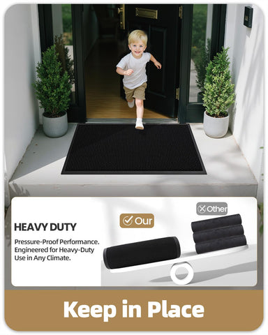 Color&Geometry patio outdoor doormat in use, weather-ready and durable.