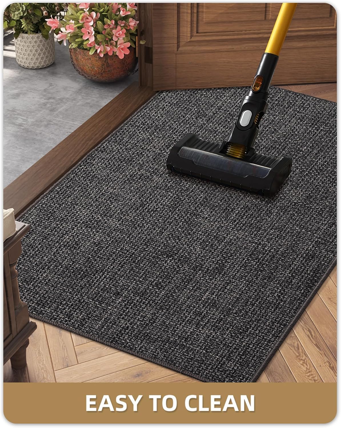 Color&Geometry pet-friendly durable mat stands up to daily traffic.