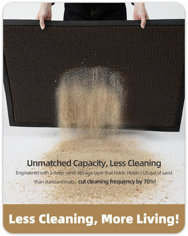 Color&Geometry quick-dry doormat reduces soggy floor time.