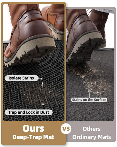 Color&Geometry quick-dry mat performs well after rain or snow.