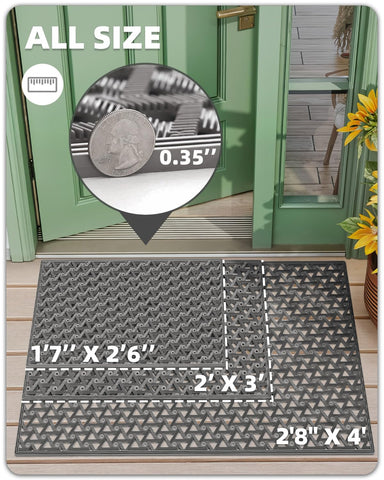 Color&Geometry rubber heavy-duty dirt trapper offers lasting grip for high-traffic doors