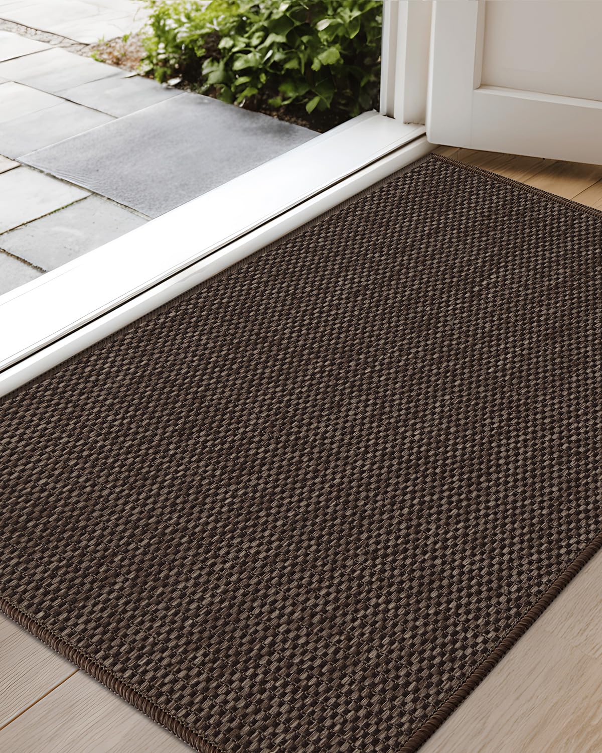 Color&Geometry ultra-thin door mat front door 17x29 with low-profile non-slip grip.