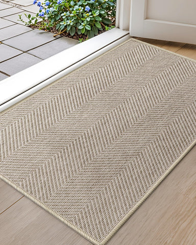Color&Geometry ultra-thin indoor doormat top view shows a sleek, low-profile entrance solution.