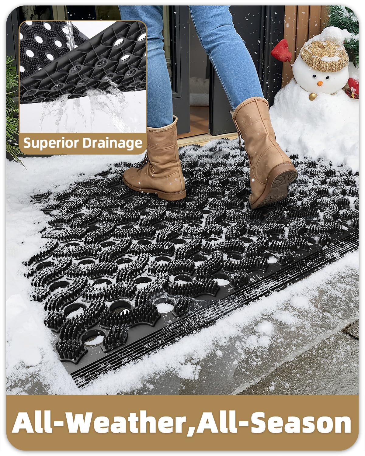 Color&Geometry soft wave texture cleans mud and sand while massaging feet.