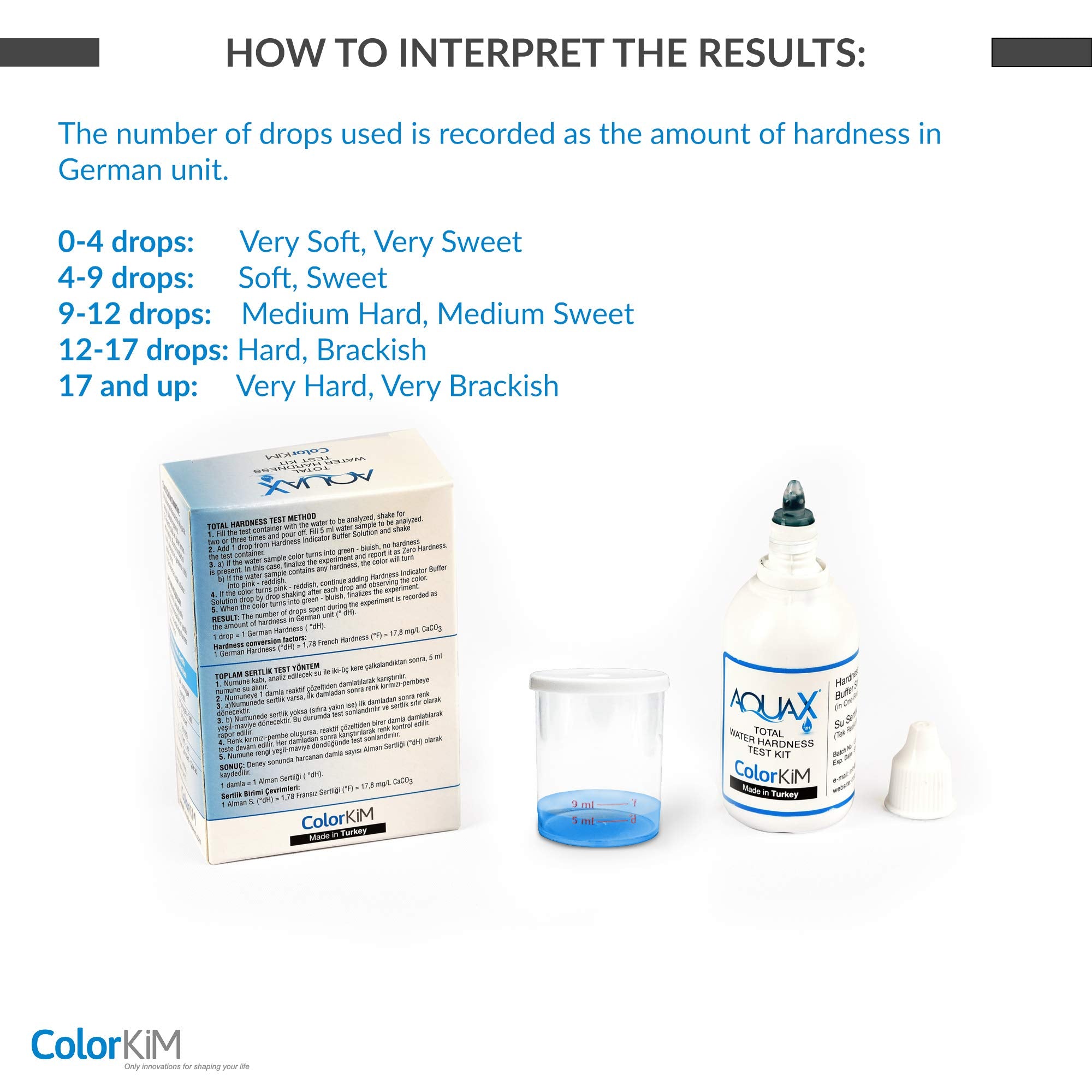 ColorKiM AQUAX instructions guide users to reliable hardness checks and reporting