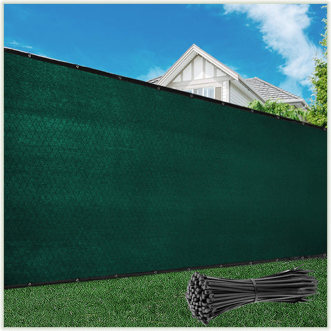 ColourTree 6' x 50' green fence privacy screen provides improved yard privacy and wind protection.