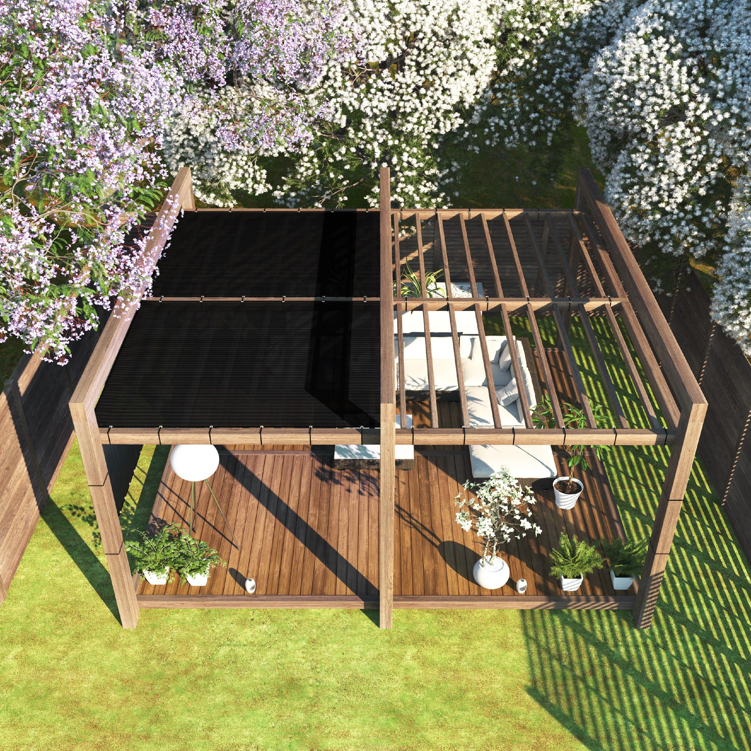 ColourTree breathable mesh allowing water and air movement for gardens.
