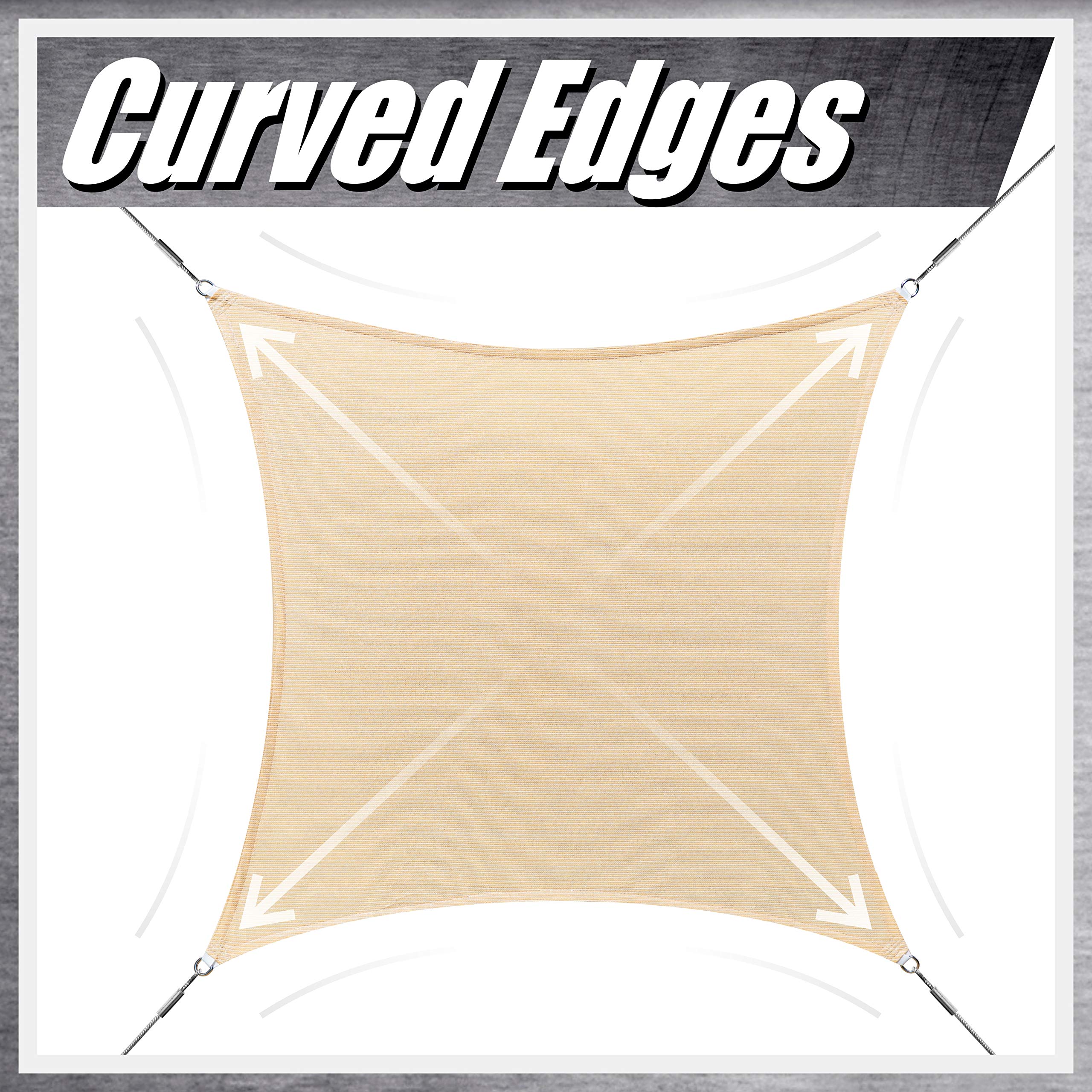 ColourTree custom-sized shade sail fitted to irregular space