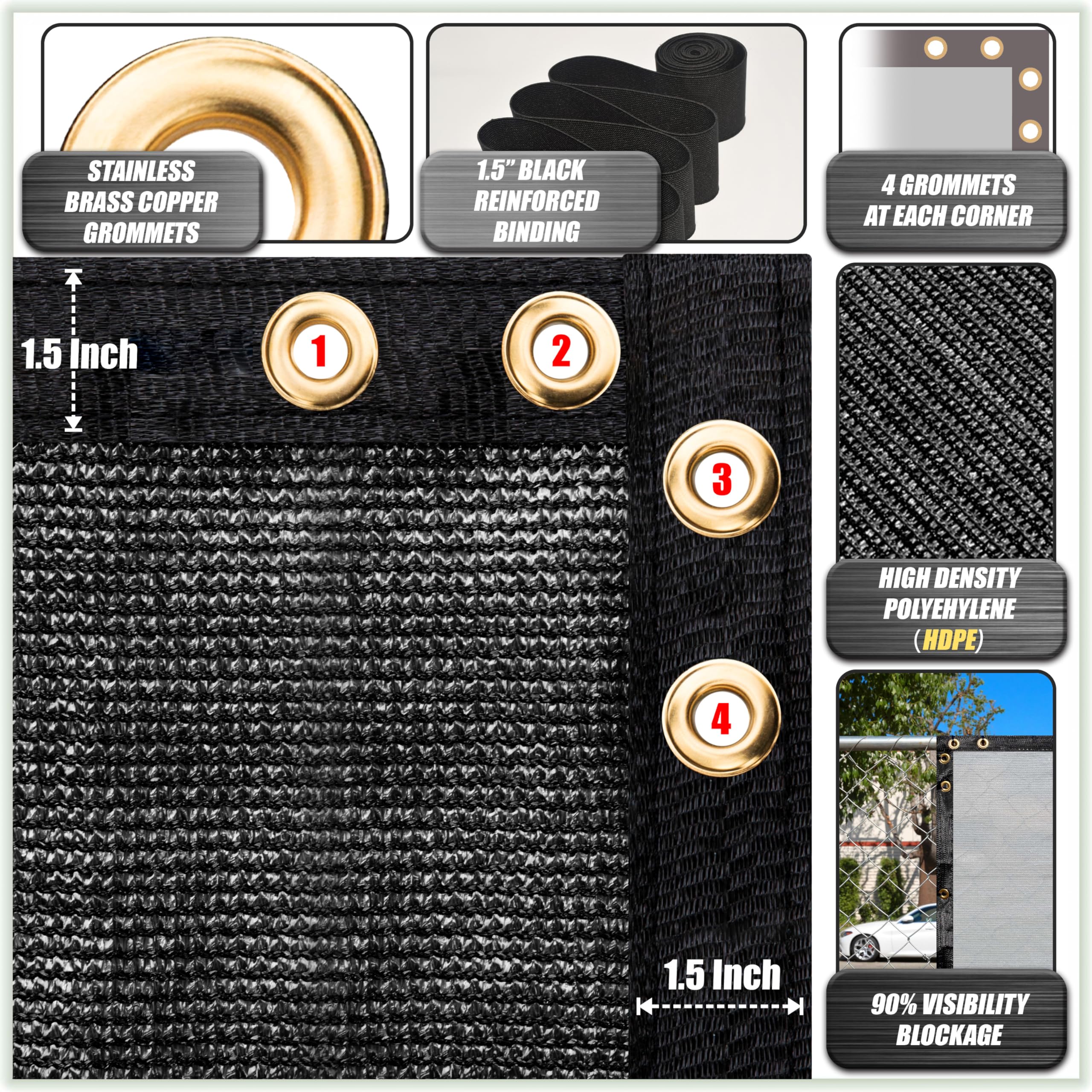 ColourTree UV-stable HDPE fabric resists fading in outdoor sun.
