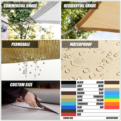 ColourTree heavy duty seams prevent fraying for lasting shade.