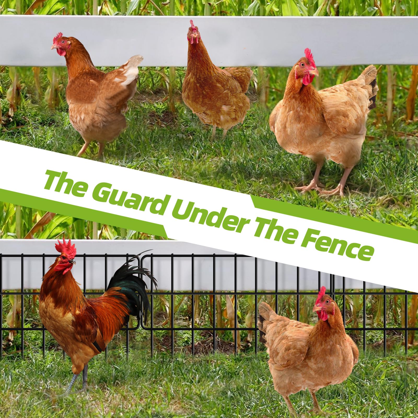 COLRASN no-dig fence with 1.2-inch gap illustration