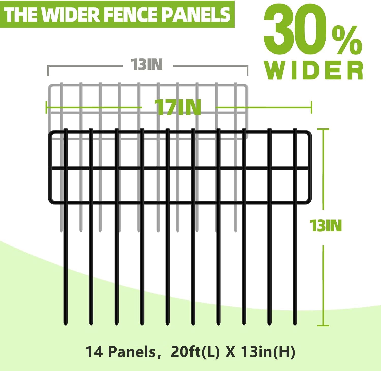 COLRASN 14-panel garden fence shows modular panels for flexible borders.