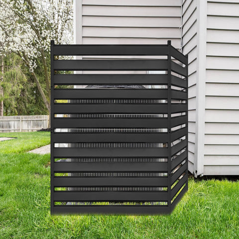 COLRASN air-conditioner fence screen protects the unit while preserving airflow.